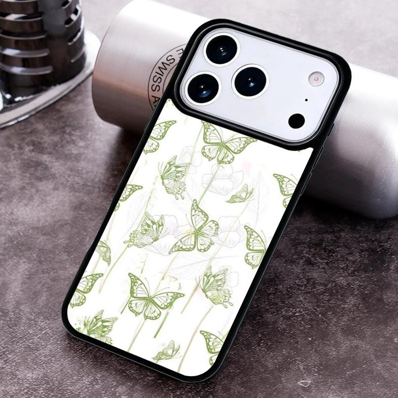 Aesthetic Sage Green Phone Case For iPhone 17 16 15 14 13 12 11 Pro Max Plus 17Air Soft Silicone Cover