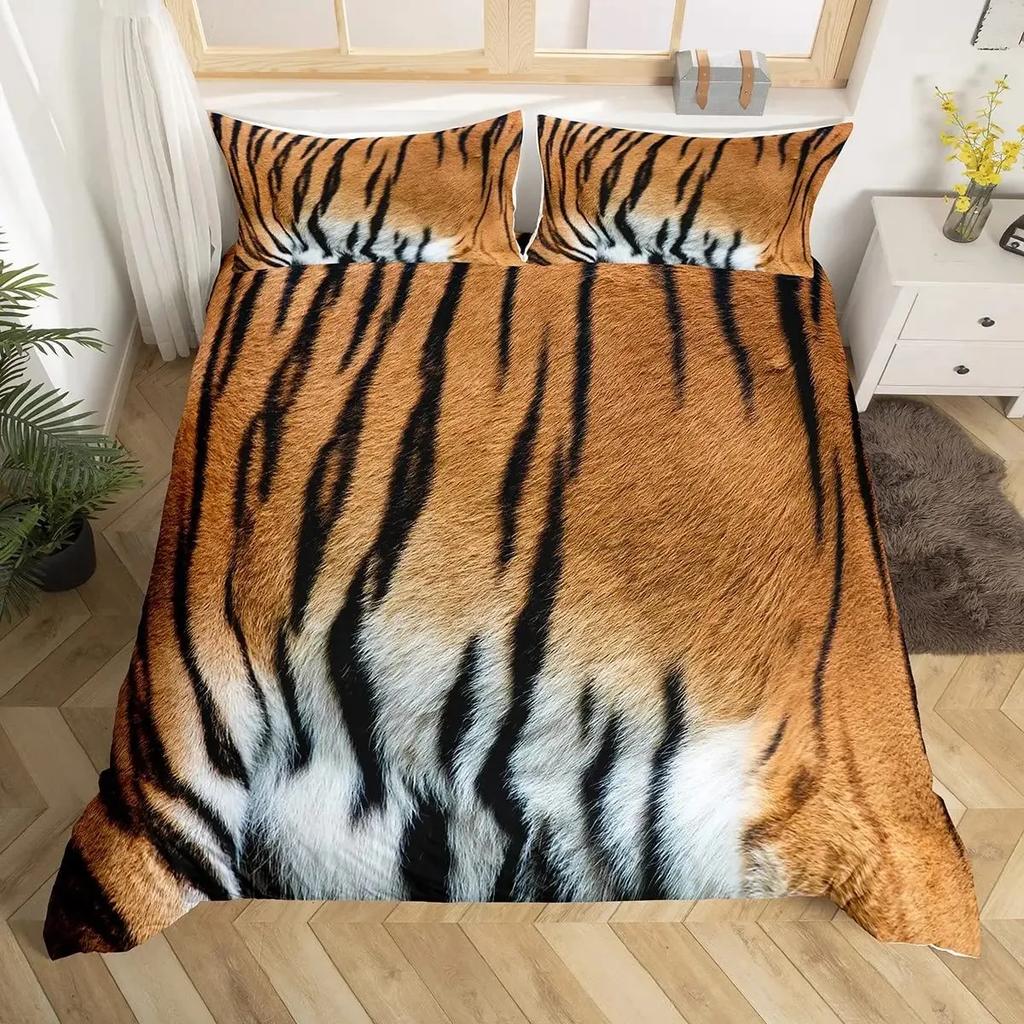 Snake Skin Duvet Cover Set Snake Scale Bedding Set Full,Wild Reptile Comforter Cover Tropical African Safari Animals Quilt Cover