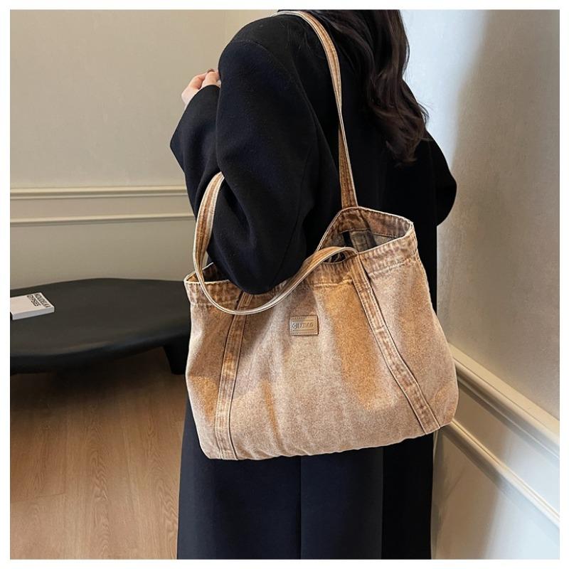 Индивидуализированная винтажная джинсовая сумка для женщин 2025 новая маленькая ретро сумка через плечо повседневная сумка-тоут