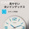 Casio Настенные ночные часы с секундной стрелкой, радиоуправляемые, белые, аналоговые, функция, IQ-1009J-7JF