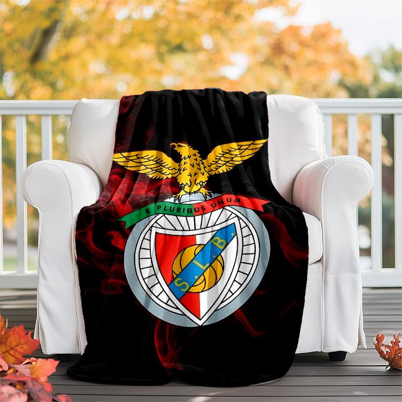 1pc B-Benfica Theme Blanket - Digital Print, Polyester, Cozy for All Seasons, Perfect for Outdoor, and Travel