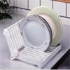 Dish Plate Drying Rack Organizer Drainer Plastic Storage Holder White Kitchen Organizer Dish Rack Bracket Tableware Stand Tray
