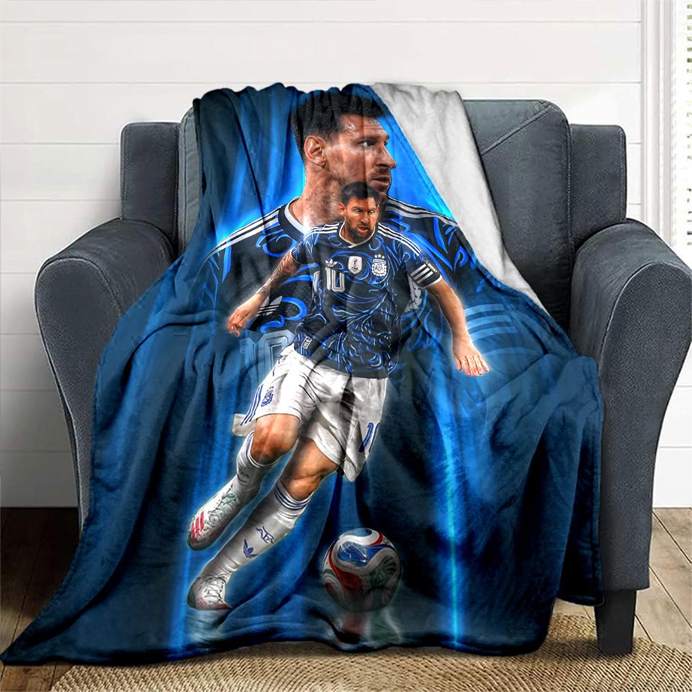 Soccer Player Action Blanket Warmthful Decor Great for Picnics Seaside Bed All-Season Use Stylish Decor Gifts For Family Or Friends