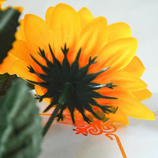 1 букет 7 головок искусственный подсолнух цветы из искусственного шелка домашний свадебный декор