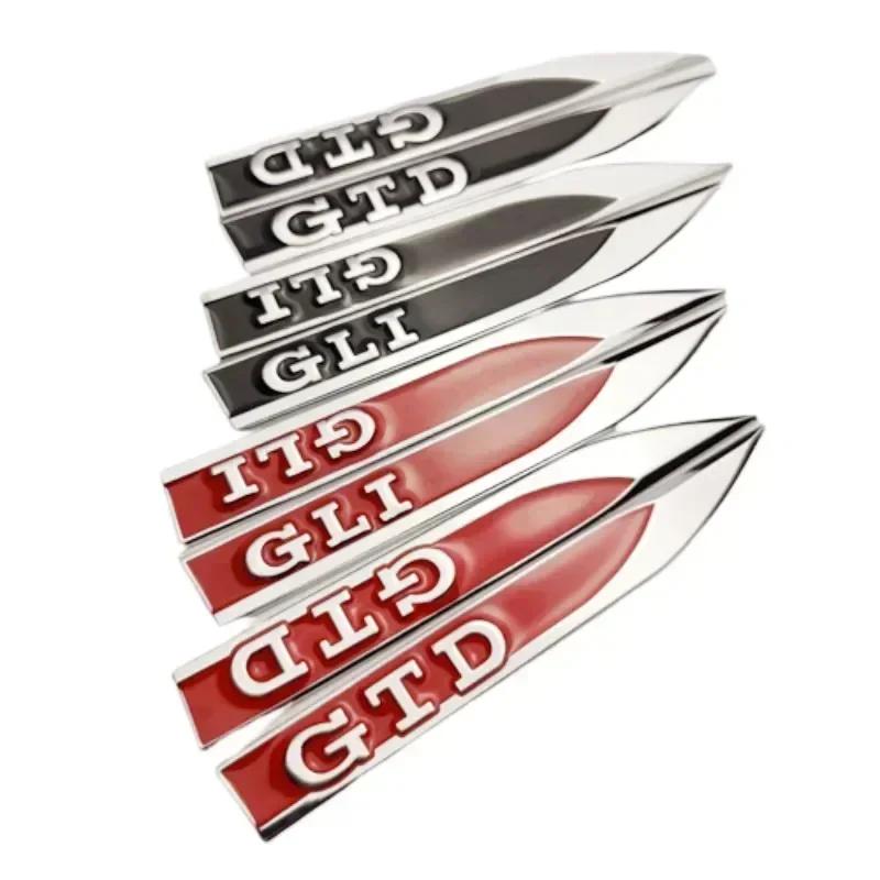New 1PCS 3D Metal Car Body Side Fender Badge For Volkswagen VW Golf 7 6 5 GTD GLI Logo Sticker Emblem Decals Styling Access