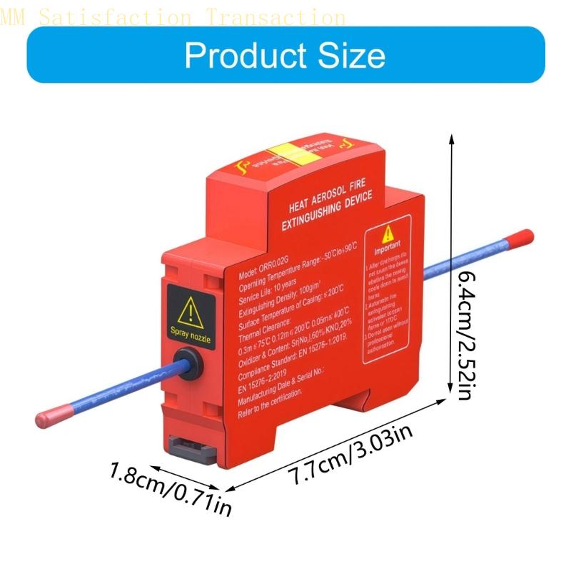 Automatic Extinguishing Device for Electrical Cabinets, Heat Activated or Adhesive Mounting Unit System