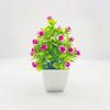 Five Simulate Twenty Roses Flowers Potted Green Plants Decoration Indoor