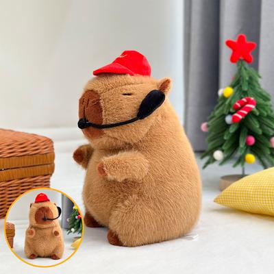 Новая креативная одиночная кукла-капибара, обслуживание клиентов, пачка, капибала, плюшевая игрушка, 25 см, кукла для машины-когтя
