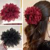 Модный корейский стиль, черная сетка, пион, цветок, кисточка, головной убор, заколка для волос, женская заколка для хвоста, Acce L2I4
