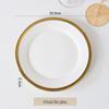 ZISIZ Round Ceramic Flat Dinner Plate