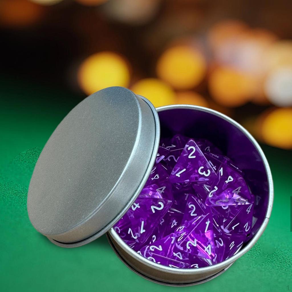 Набор из 25 четырехсторонних кубиков для ролевых игр, набор акриловых многогранников, D4, 16 мм