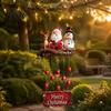 Holiday Party Hanging Decor Christmas Santa Wind Chime, Festive Ornament, Claus Snowman Elk Decorative Metal Bells for Garden Chime Patio Yard