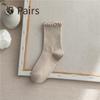 5 Pairs of Women's Summer Thin Style In The Tube Wooden Ear Side Socks