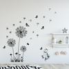 Cute Cat Black Dandelion Wall Sticker Butterflies Wall Living Room Bedroom Window Decoration Mural Art Decals Home Deco Stickers