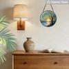 2D Flat Stained Glass Willow Tree Window Decoration Colored Glass Plate, 7.87inches Nature Tree Hanging Sun Catcher with Chain, Spring Summer Home