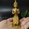 Золотая статуэтка Будды из Таиланда Декор для дома Индуистский Фэн-шуй Медитация Молитва Скульптура Будды Украшения Статуи