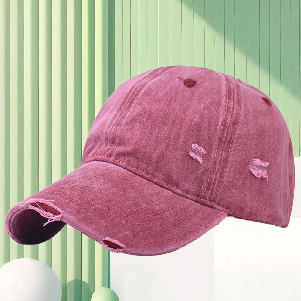 Кепка с рваным отверстием, регулируемая, солнцезащитная, модная бейсболка, мужская, женская, для занятий спортом на открытом воздухе