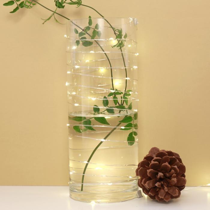 Guirlande lumineuse - Kikkerland - 9m - Argent - Télécommande - Rechargeable USB