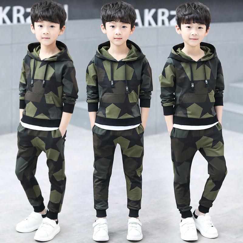 Teen Boys Clothes Set Kids Tracksuit Costume Hoodies Tops Pants Children Clothing Boys Outfits