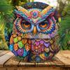 Hippie Style Owl Metal Sign, 8x8 Inch Aluminum - Durable Garden, Bedroom, Garage Art Decor | Perfect Home Decor and Gift Idea