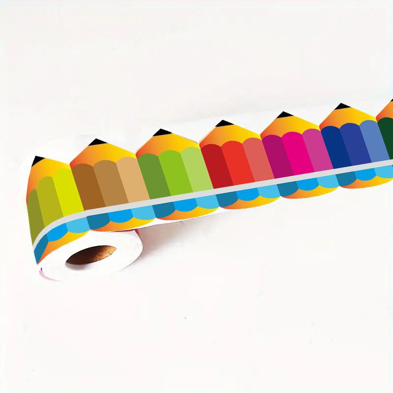 18 метров, Сворачивающиеся, Волнистый край, Наклейки для доски объявлений, Ручная работа, Декоративные наклейки, Самоклеящиеся наклейки