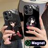 Akame Kurome Glass MagSafe Mobile Phone Case for iPhone 17 16 15 14 13 12 11 Air Pro Max Plus Mini Colorful Cover