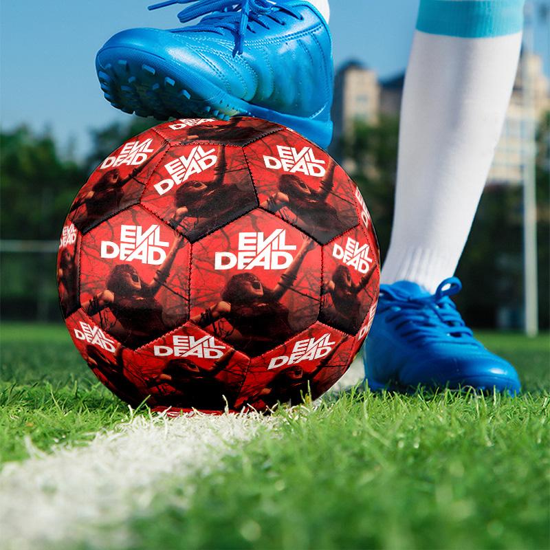 The Evil Dead Print Size 5 Soccer Ball, PU Wear Resistant Football for Match Training and Daily Practice, Birthday Gift for Soccer Fans