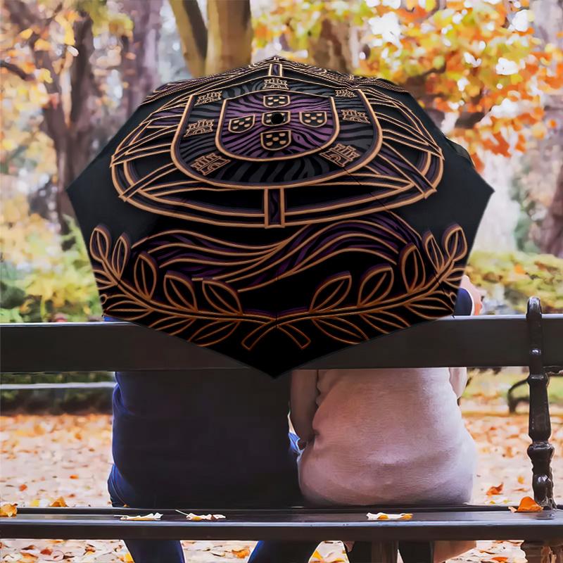 Regal Emblem Design Folding umbrella Suitable for all seasons 8 paraphenoid bones Umbrella Gift travel