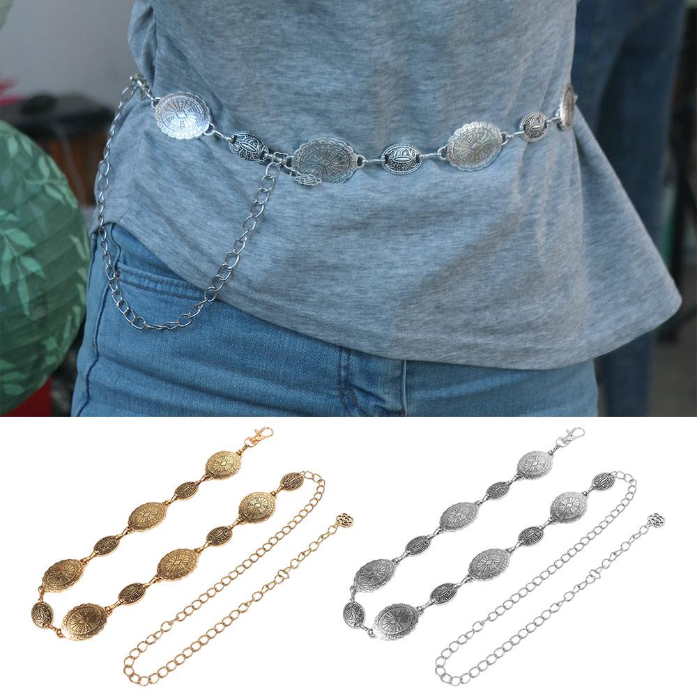 Belly Chain Bohemian Waist Chains Oval Tassel Body Chain Fashion Dress Belt Chains  Women