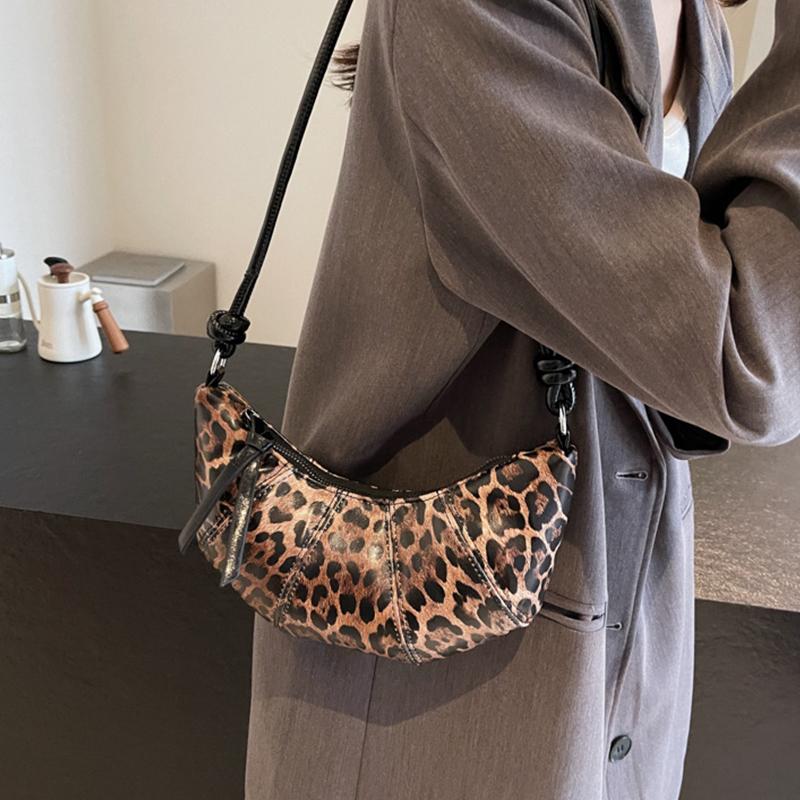 Маленькие сумки через плечо из искусственной кожи с леопардовым принтом для женщин, трендовые женские модные сумки через плечо