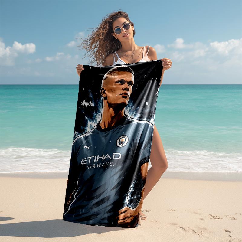 proof beach towel with Haaland pattern - soft,absorbent,quick-drying,machine washable - perfect for swimming,camping,bathing