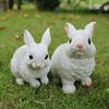 3pcs Lovely Bunny Figurines Cute Miniature Rabbit Statue Garden Decoration Animal Sculptures  Gift