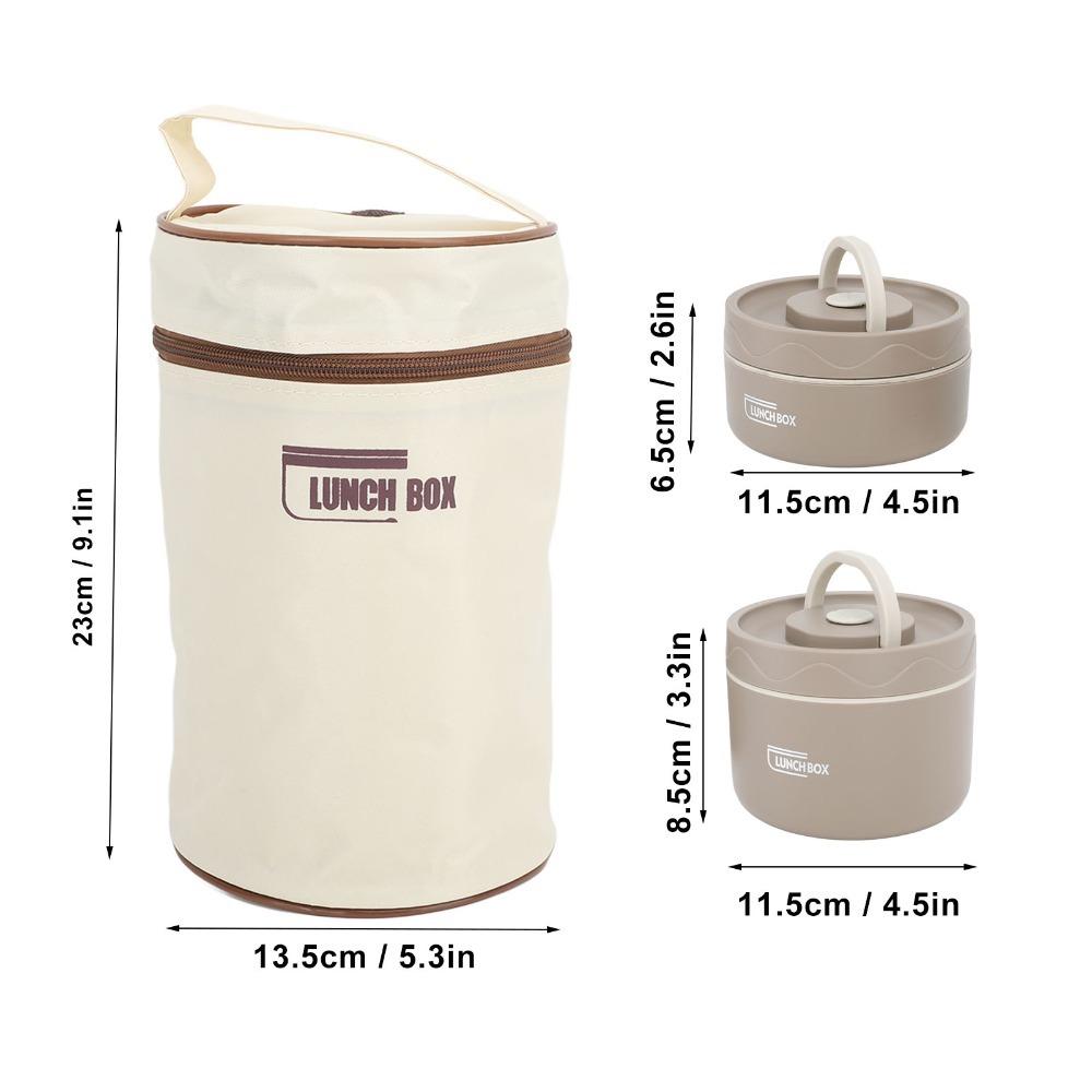 2PCS/3PCS/4PCS With Insulated Bag Insulated Lunch Container Portable Lunch Set For Picnic