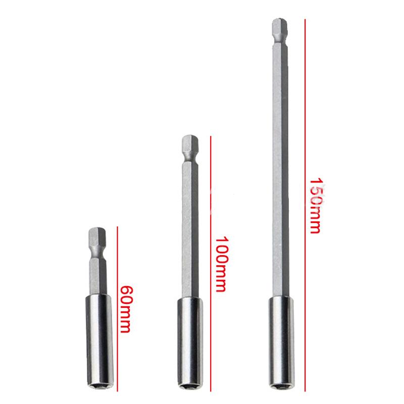 Hexagonal Handle Extended Connecting Rod Magnetic Screw Bits Extension Rod Long Handle Screwdriver Tip Holder Non-Slip Hand Tool