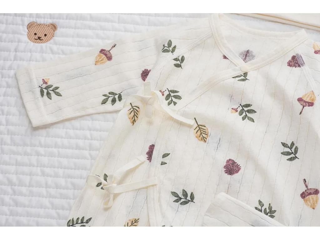 Ультратонкий хлопковый детский комбинезон с защитой живота и длинными рукавами — дышащий, класса А для лета и кондиционируемых помещений