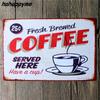 Coffee Menu Metal Plaque Signs House Art License Poster Home Decoration License Plate Tin Wall Decor 20*30 CM