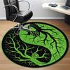 1 шт. Круглый ковер Yin Yang Tree для офиса, комнатный коврик, подходящий для офиса, под офисные стулья, спальни, гостиной, домашнего декора 205