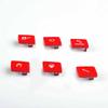 6Pcs/Set Gear Shift Switch Button Trim Red For BMW M3 F80 15-19 M4 F82 15-20 LHD