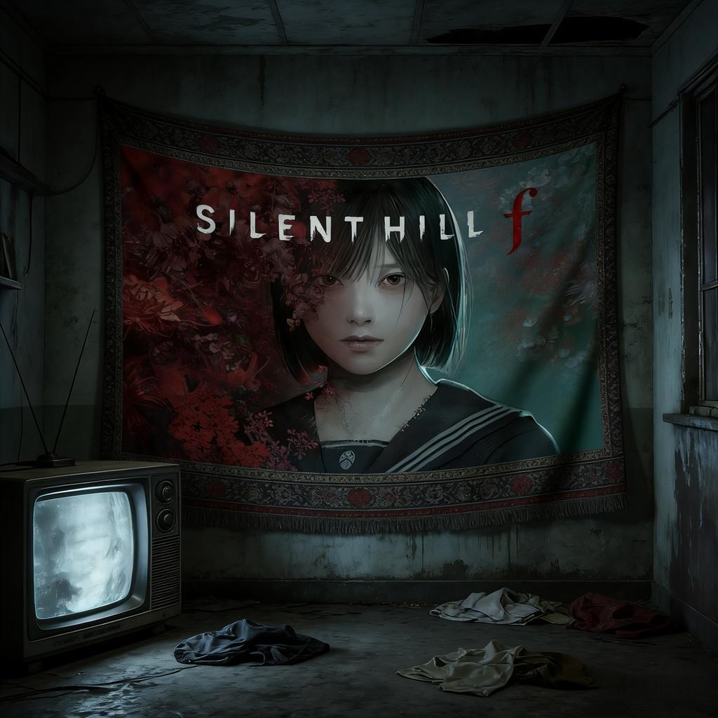 Гобелен Хизер Мейсон Silent Hill 3, Официальное Искусство Иконичного Протагониста с Короткой Стрижкой для Комнаты Фаната Хоррор-Игр