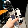 Креативная простая складная мультяшная расческа 2 в 1, портативная студенческая мини-милая расческа для челки, маленькая расческа с мягкими зубьями и зеркалом