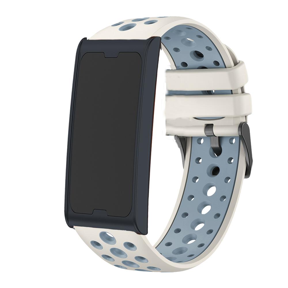 Двухцветный ремешок, совместимый с Amazfit Helio, дышащий ремешок с круглыми отверстиями, подходит для ремешка умных часов Amazfit balance 2 Correa