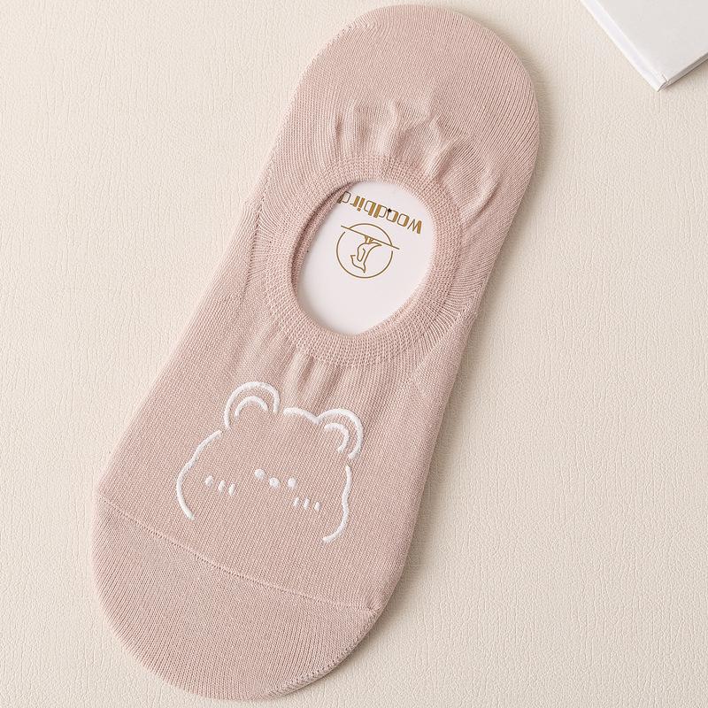 Женские нескользящие дышащие невидимые носки-лодочки для весны и лета