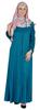 Bimba Islamic Clothes For Women Long Dress With Printed Hijab Scarf Rayon Abaya Maxi Front Button Muslim