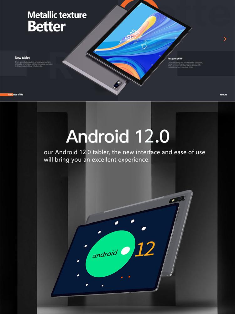 BDF 8 ГБ+512 ГБ 10,1-дюймовый планшет Bluetooth 8000 мАч Android12 ПК 3G 4G LTE сеть с SIM-картой