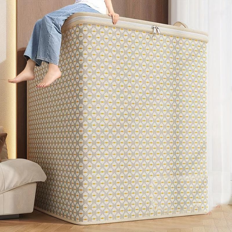 Extra-Large 220-Litre Fabric Storage Box for Quilts, Sheets, Clothes, and Underwear - Portable, Lightweight,and Easy To Carry