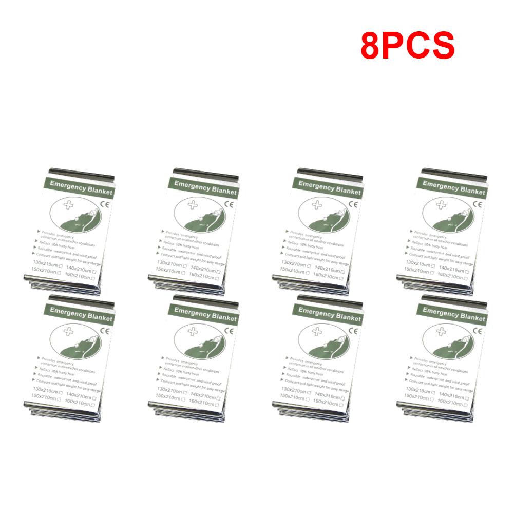 1-10 шт. Аварийное термоодеяло, одеяло для первой помощи, серебристая фольгированная одеяло для выживания, набор для выживания "Космическое одеяло" для улицы