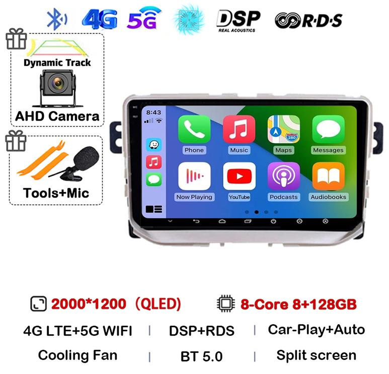 Android 14 Carplay Auto для Great Wall Haval H2 2014 2015 2016 2017 2018 Автомобильный Радио Мультимедиа Стерео Видео Плеер GPS Головное Устройство