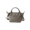 Le Pliage Серия Xtra 17 Застежка на кнопку-молнию Кожаная Мини-сумка через плечо Женские сумки Голубо-серый 1500987P55