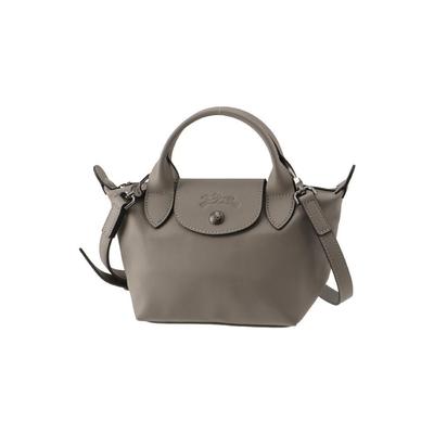 Le Pliage Серия Xtra 17 Застежка на кнопку-молнию Кожаная Мини-сумка через плечо Женские сумки Голубо-серый 1500987P55