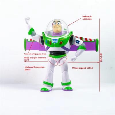 Фигурка Базз Лайтер из мультфильма История игрушек от Pixar со шлемом, открывающимся, звуком, выдвижными крыльями, игрушка для мальчика, коллекционная модель, подарок-сюрприз